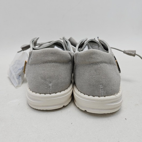 Hey Dude Wendy Light Grey Chambray Slip On Loafers Women Size 10 NEW - Picture 6 of 13